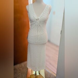 Bardot Elegant Orchid White Sleeveless Dress